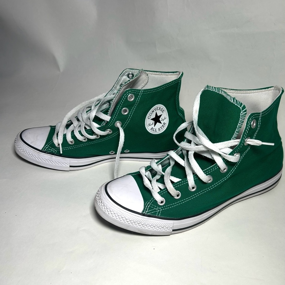 Converse High Top Sneakers Green with White Accents